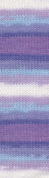 Пряжа SEKERIM BATIK Alize - (3483 - Белый, голубой, сиреневый)