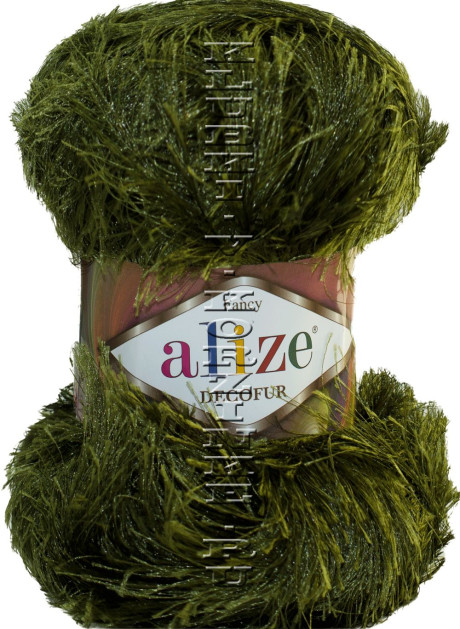 Пряжа Decofur Alize - (322 - Хаки)