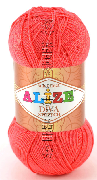 Пряжа DIVA STRETCH Alize - (661 - Коралловый)