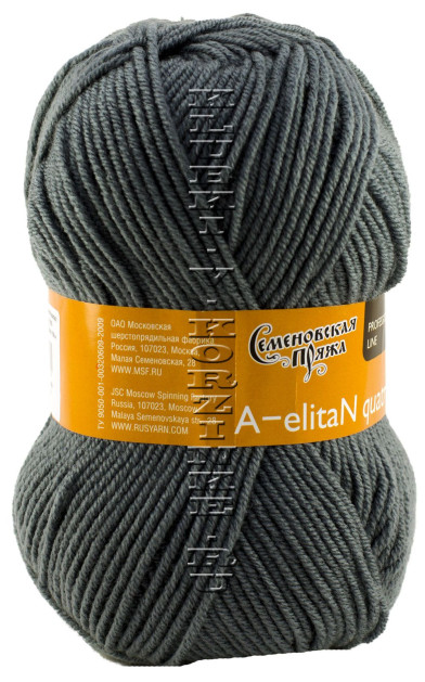 Пряжа Семеновская «АэлитаН кватро» - (56 - Стальной)