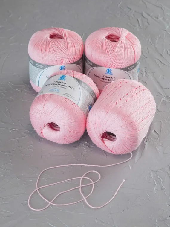 Пряжа Камтекс «Хлопок Мерсеризованный» - (056 - Розовый)