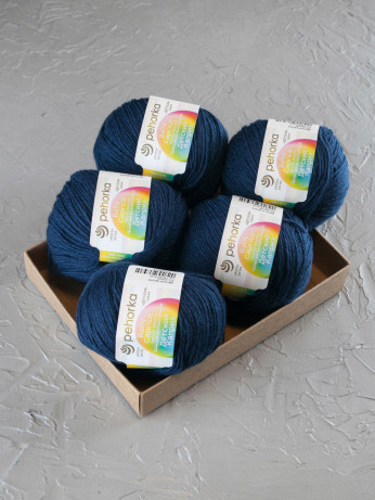 Пряжа Пехорка «Детский каприз» - (571 - Синий)