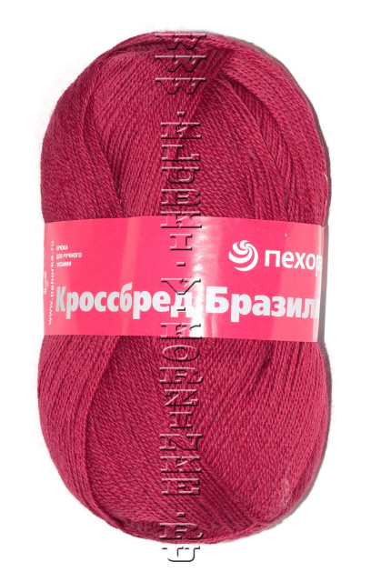 Пряжа Пехорка "Кроссбред Бразилии" - (363 - Св.вишня)
