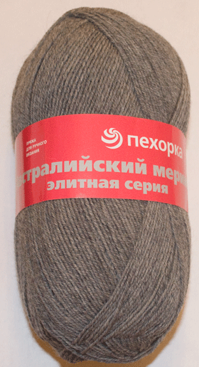 Пряжа Пехорка "Австралийский меринос" (96 - Серый меланж) Распродажа