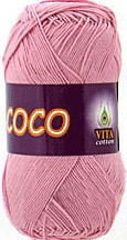 Пряжа VITA cotton &quot;COCO&quot; - (3866 - Чайная роза)