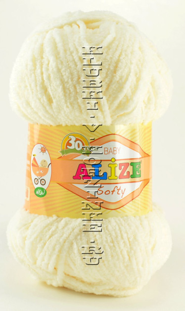 Пряжа Softy Alize - (62 - Светло-молочный)
