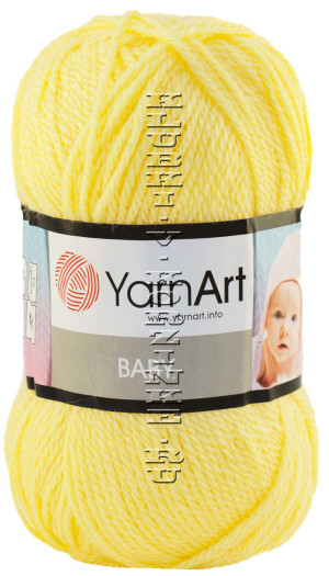 Пряжа YarnArt Baby - (315 - Желтый) 50 г / 150 м
100% акрил