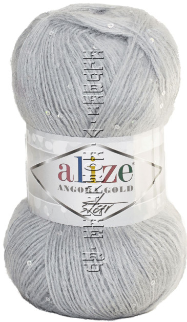 Пряжа Angora Gold Star Alize - (21 - Серый)