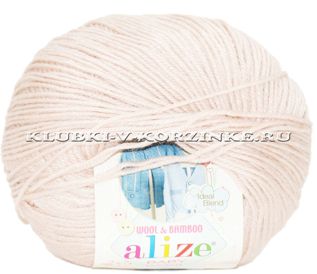 Пряжа BABY WOOL Alize - (382 - Пудра)