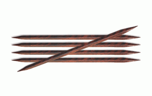 Спицы KnitPro Cubics чулочные квадратные деревянные №4, 20 см (арт.25112)