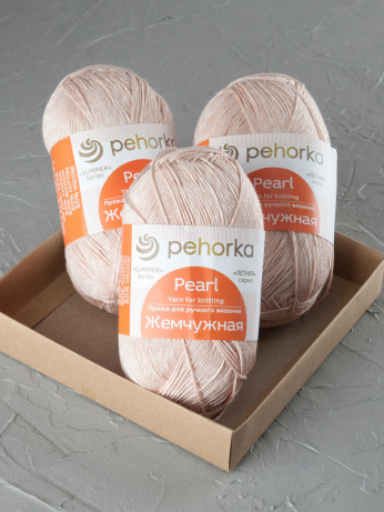 Пряжа Пехорка «Жемчужная» - (390 -  Песок)