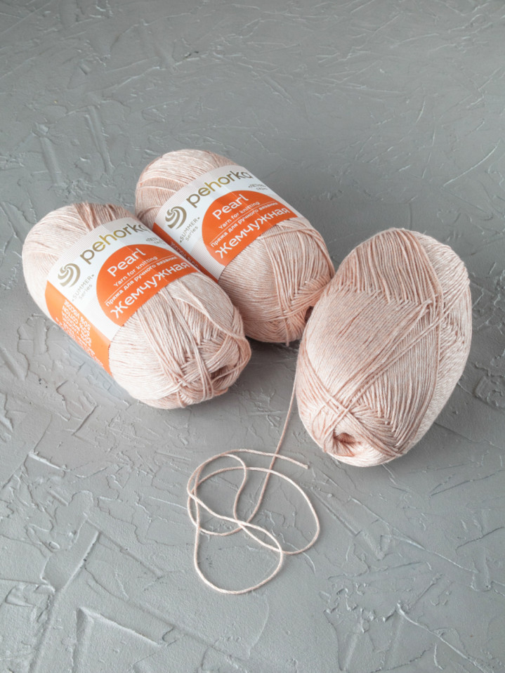 Пряжа Пехорка «Жемчужная» - (390 -  Песок)