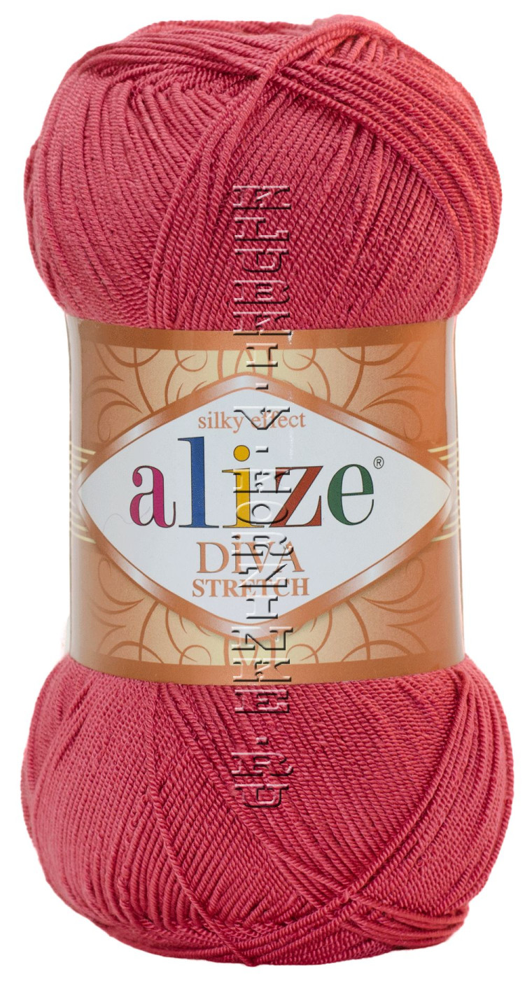 Пряжа DIVA STRETCH Alize - (254 - Яркий коралл) - купить в Москве по ...