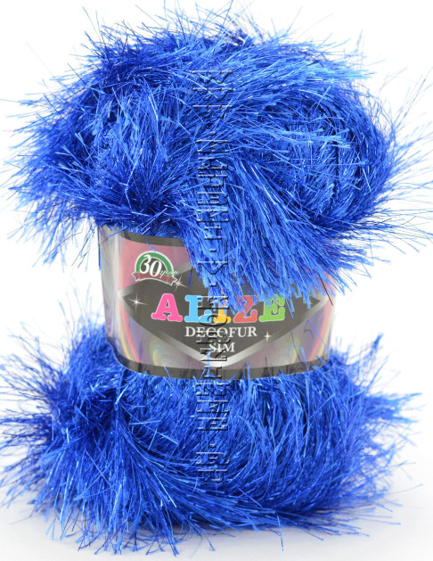 Пряжа Decofur Sim Alize - (141-01 - Василек)