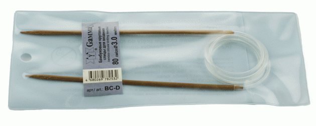 Спицы круговые бамбуковые №3, 80 см Gamma, арт.BC-D 