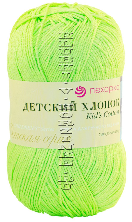 Пряжа Пехорка «Детский хлопок» - (483 - Незрелый лимон)