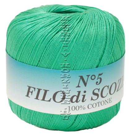 Пряжа Filo di Scozia №5 - (53 - Ярко - зелёный)