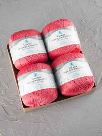 Пряжа Камтекс «Хлопок Мерсеризованный» - (050 - Коралл)