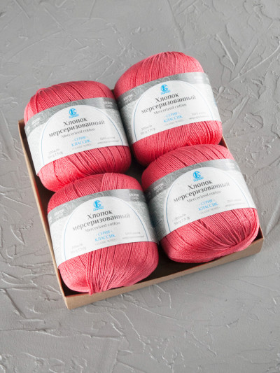 Пряжа Камтекс «Хлопок Мерсеризованный» - (050 - Коралл)