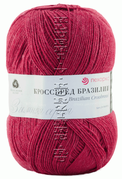 Пряжа Пехорка "Кроссбред Бразилии" - (525 - Светло-сливовый)