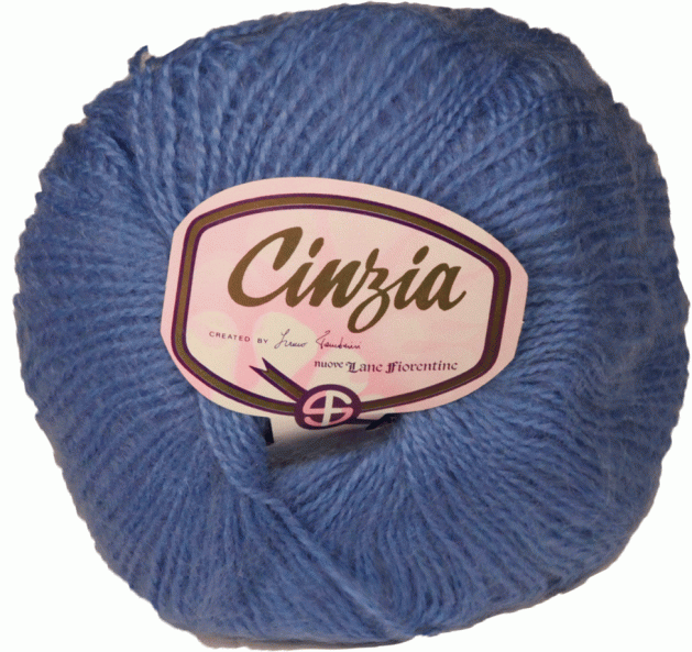 Пряжа итальянская "Cinzia"  (21 - Голубой)