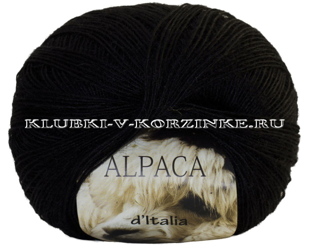 Пряжа Alpaca d'Italia Seam - (01 - Черный)