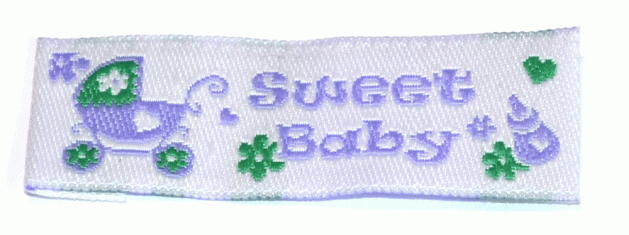 Жаккардовые этикетки Sweet baby - пришивная этикетка