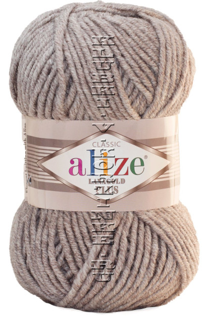 Пряжа LANAGOLD PLUS Alize - (207 - Светло - коричневый меланж)
