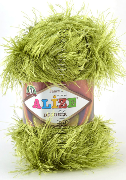 Пряжа Decofur Alize - (1369 - Зеленый)