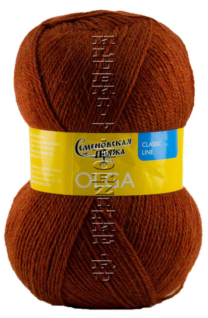 Пряжа Семеновская «Ольга» - (15 - Терракот)