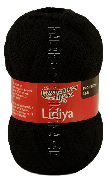 Пряжа Семеновская «Лидия ПШ» - (1 - Черный)