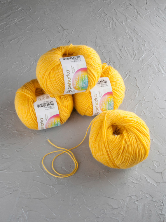 Пряжа Пехорка «Детский каприз» - (12 - Желток)