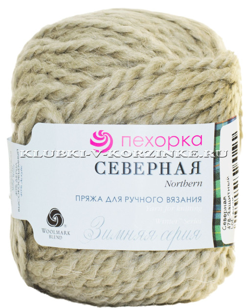 Пряжа Пехорка «Северная» - (478 - Защитный)