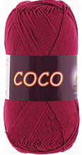 Пряжа VITA cotton "COCO" - (3891 - Малиновый)