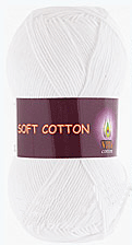 Пряжа VITA cotton "SOFT COTTON" - (1801 - Белый)