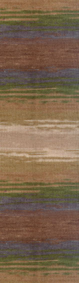 Пряжа ANGORA GOLD BATIK Alize - (3867-Беж, зеленый, коричневый)