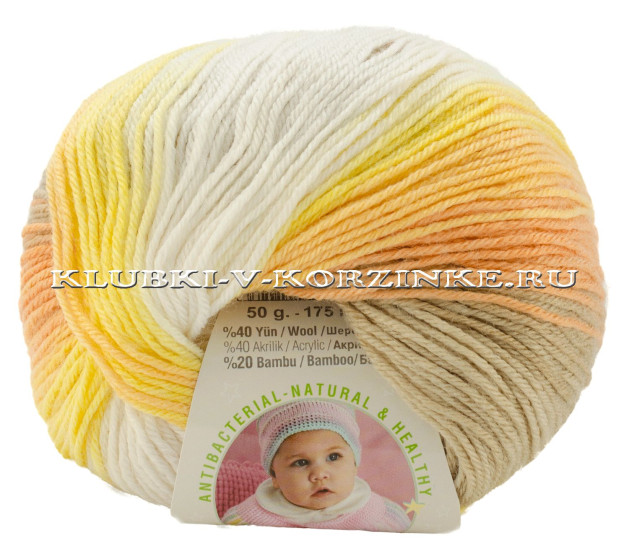 Пряжа BABY WOOL BATIK Alize - (цвет 4797)