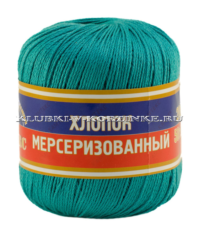 Пряжа Камтекс «Хлопок Мерсеризованный» - (218 - Зеленая бирюза)