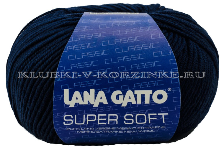 Пряжа Super Soft Lana Gatto - (5522 - Синий джинс)