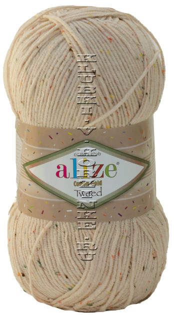Пряжа Cotton Gold  Tweed Alize - (67 - Молочно-бежевый)