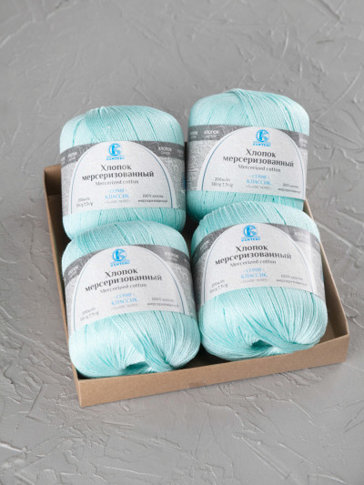 Пряжа Камтекс «Хлопок Мерсеризованный» - (073 - Лёд)