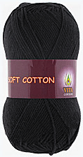 Пряжа VITA cotton "SOFT COTTON" - (1802 - Черный)
