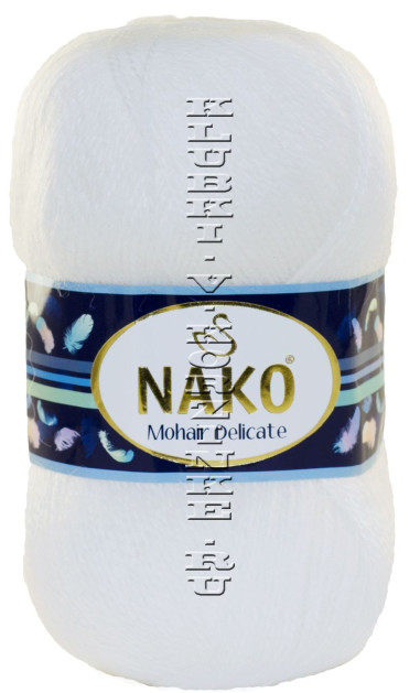 Пряжа Mohair Delicate Nako - (6101 - Белый)