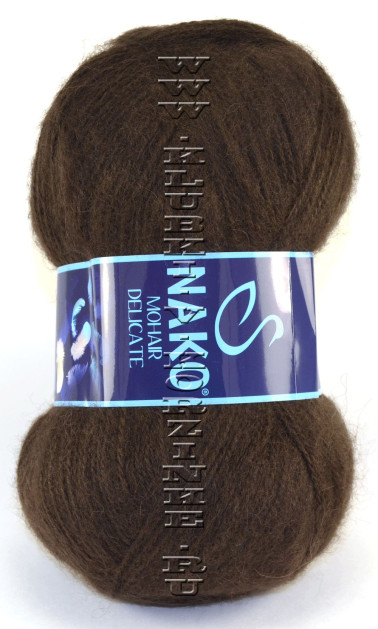 Пряжа Mohair Delicate Nako - (6144 - Темно-коричневый)