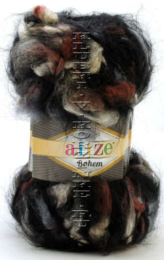 Пряжа Mohair Bohem Alize - (5218 - Черный)