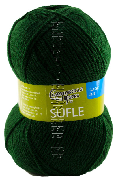 Пряжа Семеновская «Суфле» - (62 - Темно-зеленый)