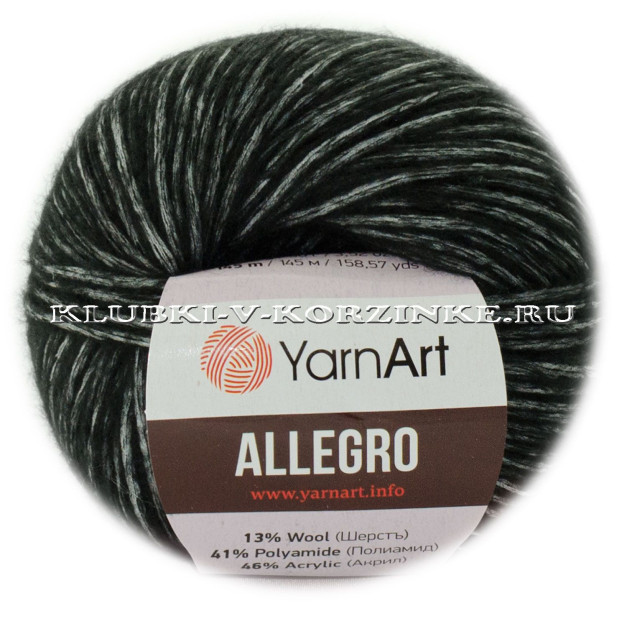 Пряжа YarnArt Allegro - (714 - Чёрно - белый)