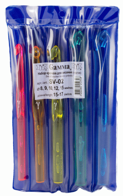 Набор крючков для вязания Gamma арт.SV-02