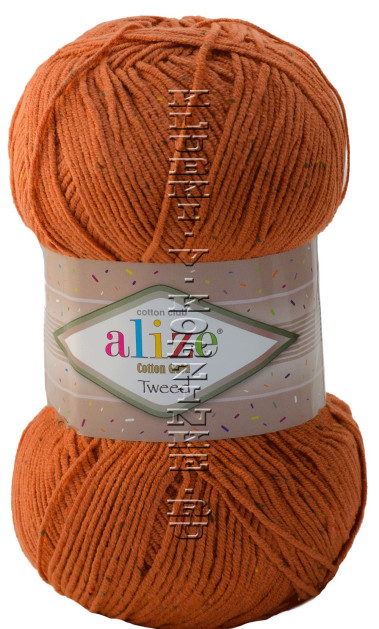 Пряжа Cotton Gold  Tweed Alize - (89 - Кирпичный)