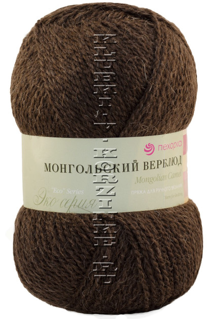 Пряжа Пехорка "Монгольский верблюд" - (372 - Натур.т.серый)